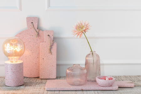 Vas Rotund Terrazzo Roz [1]