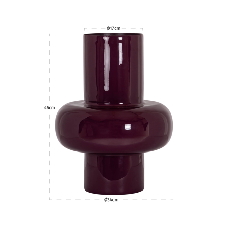 Vase Ashlyn burgundy small [1]