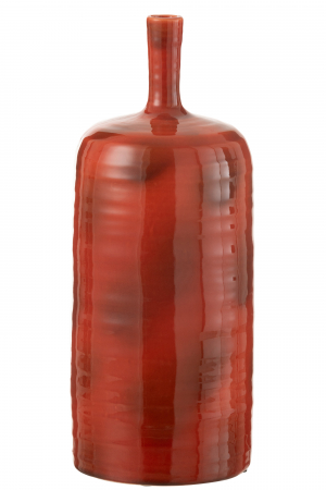 SALE % - Vază, Akane Bottle ceramică, Red L, L 20| W 20| H 49.5 cm