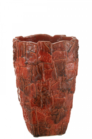SALE % - Vază, Akane ceramică, Red L, L 25| W 25| H 36.5 cm
