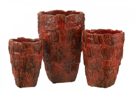 Vază, Akane ceramică, Red L, L 25| W 25| H 36.5 cm [1]
