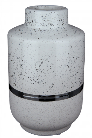 Vaza Algarve, Ceramica, Alb/Argintiu, 12.5x19.5x12.5 cm [2]