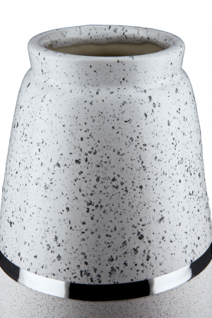 Vaza Algarve, Ceramica, Alb/Argintiu, 14.5x22x14.5 cm [2]