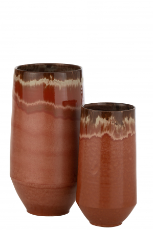 Vaza Aline, Ceramica, Rosu, 22x22x50.5 cm [1]