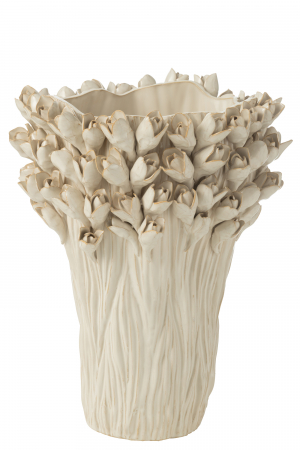 Vază, Ambrosia ceramică, Albă M, L 35| W 35| H 43.5 cm SALE % - Vază, Ambrosia ceramică, Albă M, L 35| W 35| H 43.5 cm