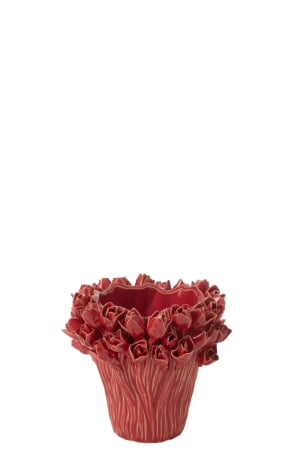 Toamna - Vază, Ambrosia ceramică, Rosie S, L 20.5| W 20.5| H 19 cm