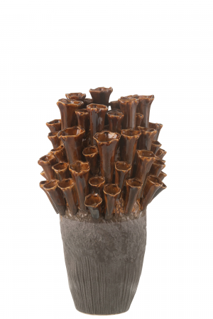 Vaze si boluri - Vază, Anemone Porțelan, Maro/Gri M, L 28.5| W 27.5| H 46.5 cm