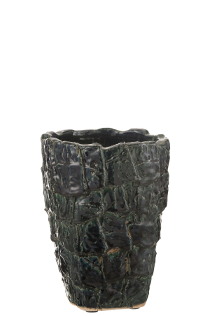 SALE % - Vază, Aoki ceramică, Petrol Verde, M, L 21.5| W 21.5| H 28 cm