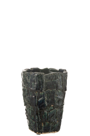 VAZE SI GHIVECE - Vază, Aoki ceramică, Petrol Verde S, L 17.5| W 17.5| H 24 cm