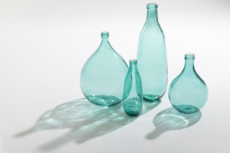 Vaza Aqua, Sticla, Albastru, 25x25x74.5 cm [2]