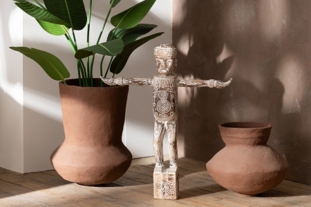 SALE % - Vaza, ARCHAIC, PAPER MACHE, L
