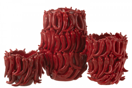 Vază, Ardei Porțelan, Roșu XL, L 34| W 33.5| H 45 cm [1]