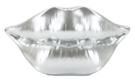 Vaza, argintie, buze cm 23x8x12  SALE % - Vaza, argintie, buze cm 23x8x12