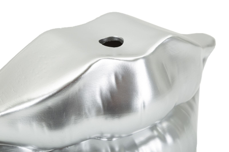 Vaza, argintie, buze cm 23x8x12  [3]