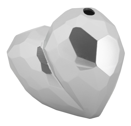 Vaza, argintie, inima cm 19x9x18  [2]