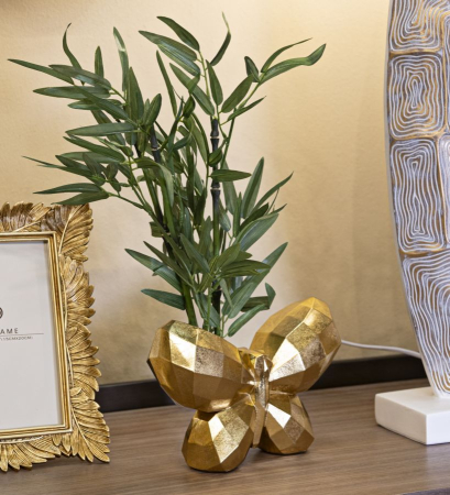 Vaza, aurie, fluture 22,5x8x15 cm  [4]