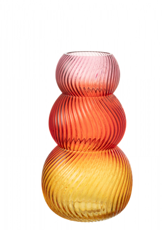 Vază, Aurora Sticlă, Roșu/Galben, L 18| W 18| H 32.5 cm [0]