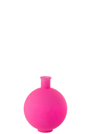 SALE % - Vază, Ball Sticlă, Neon Roz M, L 34| W 34| H 44 cm