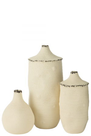 Vază, Bay Gresie alb/negru M, L 17| W 17| H 40.5 cm [1]