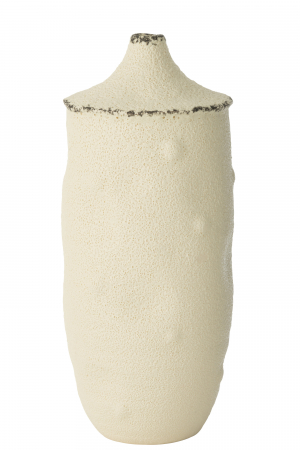 Vaze si boluri - Vază, Bay Gresie alb/negru M, L 17| W 17| H 40.5 cm