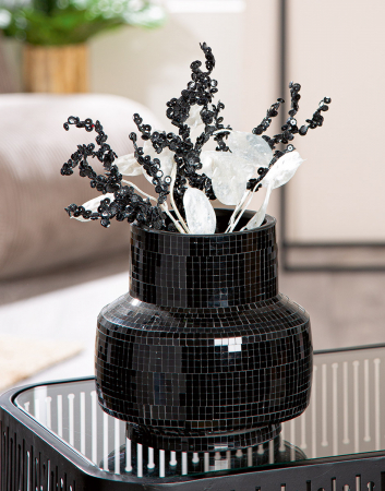 Vaza, Black Disco, Ceramica, neagra, PU 2, H. 17,5 cm, D. 17 cm [1]