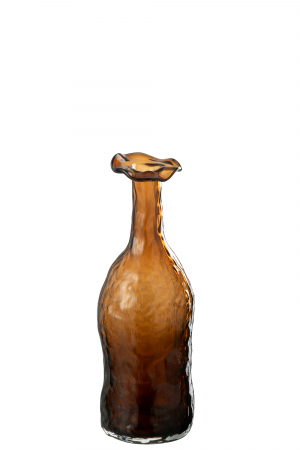 Vaze si boluri - Vază, Blooming Sticlă, Maro S, L 9.5| W 9.5| H 27 cm