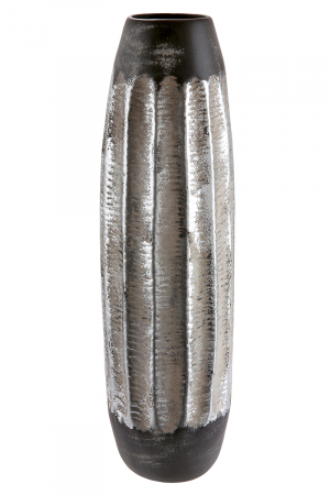 IN STOC - Vaza Bogota, ceramica, gri/argintiu, 41x13 cm