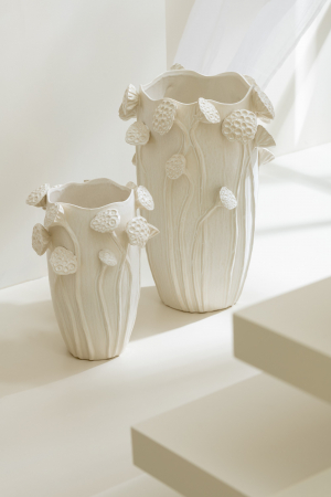 Vază, Botanica Lotus Pod Clay Bej S, L 27.5| W 25.5| H 35 cm [1]