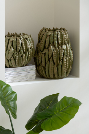 Vază, Botanica Mazare Wide Clay Verde, L 34| W 33.5| H 31 cm [1]