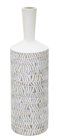 SALE % - Vaza Bottle Nairobi, Rasina, Alb, 49.5x15x15 cm