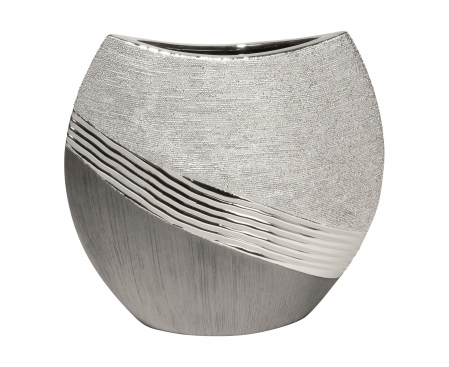 Vaza, BRIDGETOWN, Ceramica, Nuante de gri, 7X25X21 cm [1]