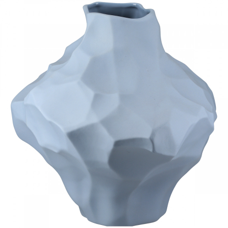 Vază, bulboasă, porțelan, albastră, PU 1, L. 20 cm, l. 24 cm, H 20 cm [1]