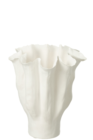 SALE % - Vază, Calyx ceramică, Alb M, L 28| W 28| H 31 cm