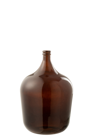 SALE % - Vaza Carafe, Sticla, Maro, 35x35x56 cm
