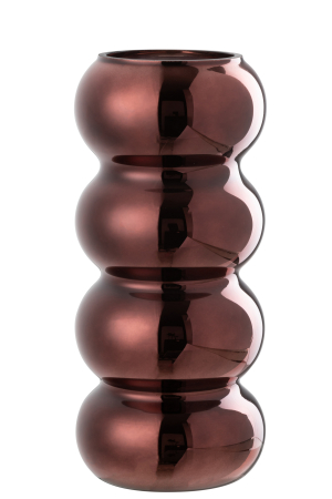 Vaze si boluri - Vază, Caterpillar Sticlă, Pruna, L 13.5| W 13.5| H 30 cm
