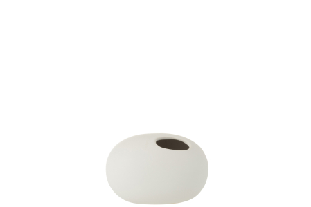 SALE % - Vaza, Ceramica, Alb, 16x10x11