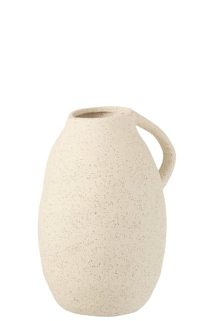 SALE % - Vaza, Ceramica, Alb, 17x15x25