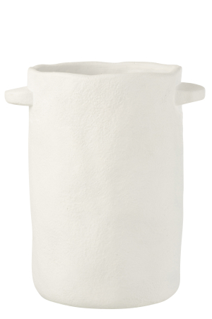 SALE % - Vaza, Ceramica, Alb, 26x26x29.5