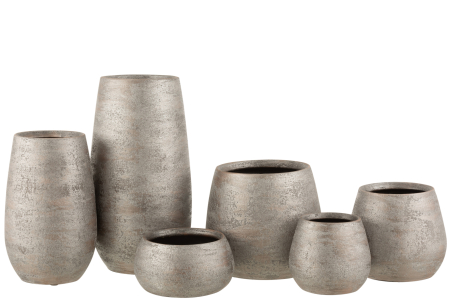 Vaza, Ceramica, Argintiu, 18x18x41 [3]