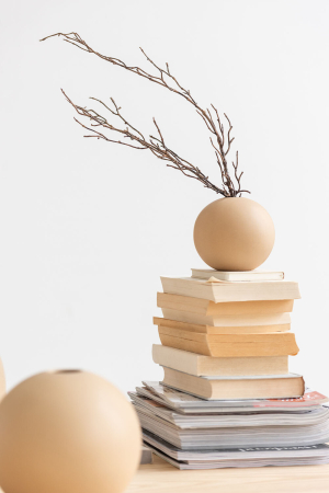 Vaza, Ceramica, Bej, 18x18x18 [2]