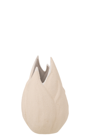 SALE % - Vaza, Ceramica, Bej, 18x18x32