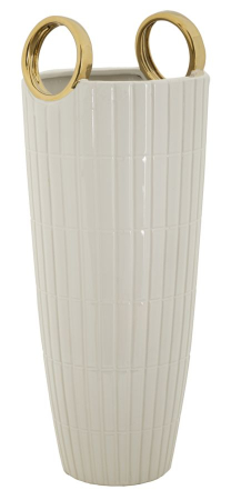 SALE % - Vaza, ceramica cu manere cm ø 18x45