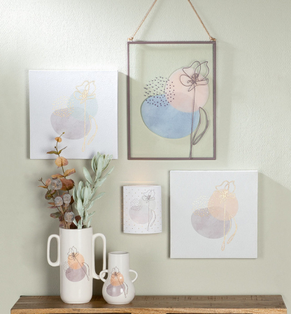 SALE % - Vază ceramică cu un maner Line Set 2