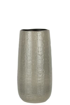 SALE % - Vaza, Ceramica, Gri, 18x18x40