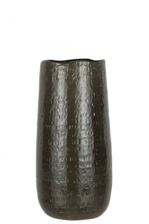 IN STOC - Vaza, Ceramica, Gri, 18x18x40.5
