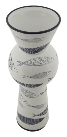 Vaza, ceramica inalta, motiv peste, ø 14x38,5 cm [4]