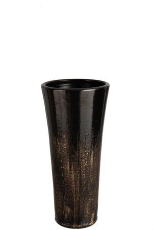 SALE % - Vaza, Ceramica, Maro, 18x18x39