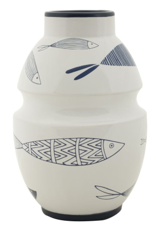 SALE % - Vaza, ceramica, motiv peste cm ø 15x24