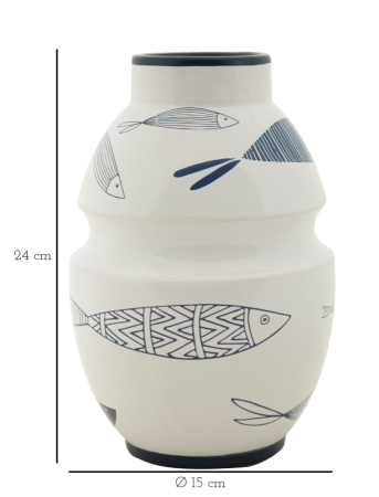 Vaza, ceramica, motiv peste cm ø 15x24 [5]
