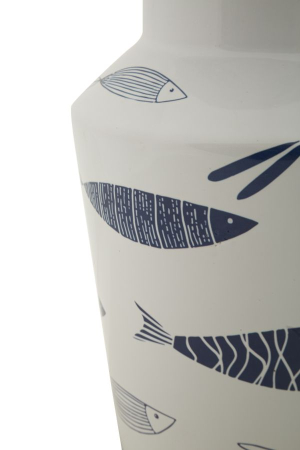 Vaza, ceramica, motiv peste dublu, ø 14x34 cm [3]